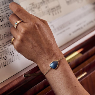 Natural blue sapphire Gold bracelet