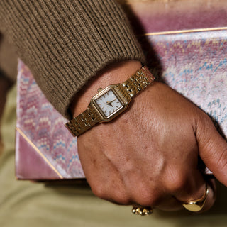 Carrie Elizabeth White Agate Vintage Watch