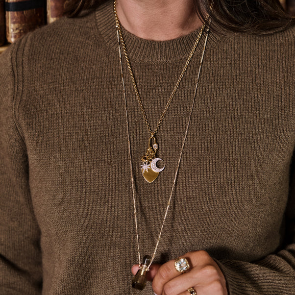 Gold Crescent Moon pendant