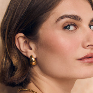 chunky gold earrings