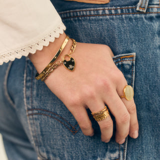 Heart Padlock Bracelet gold