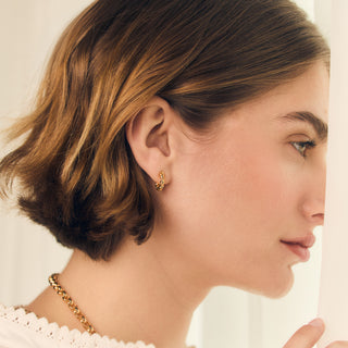 gold hoop earrings
