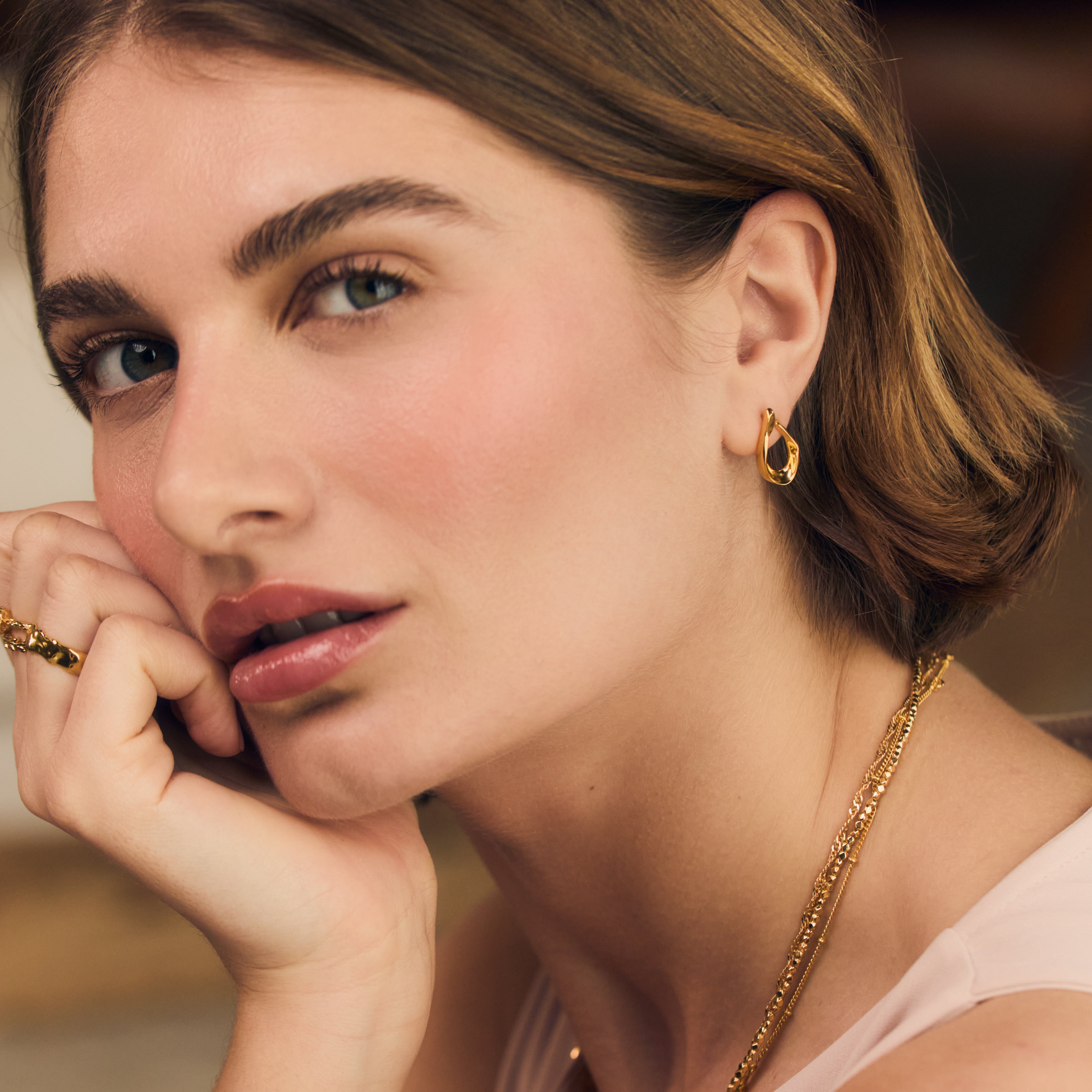 gold fancy earrings