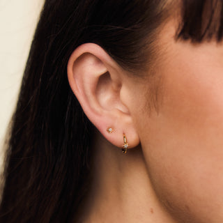 carrie elizabeth Star Huggie Hoop Earrings