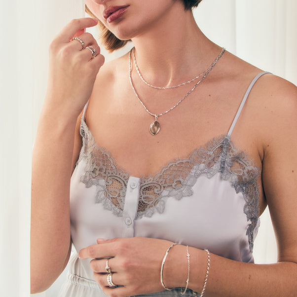 silver necklace