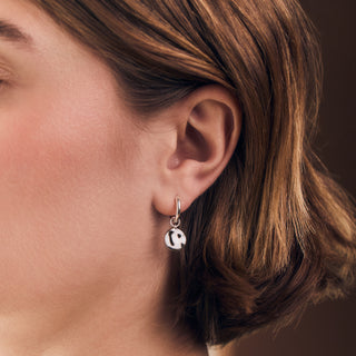 sterling silver drop hoop