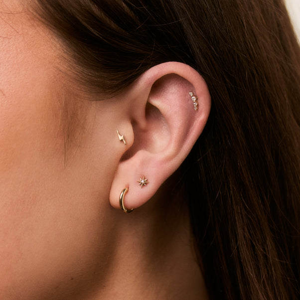 carrie elizabeth Diamond Star Stud Earrings