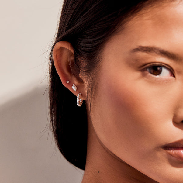 Diamond Star Stud Earrings
