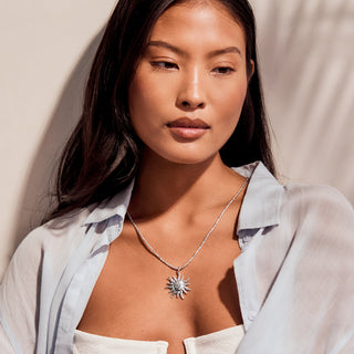 Carrie elizabeth Aurelia Sun Pendant on Soleil Chain