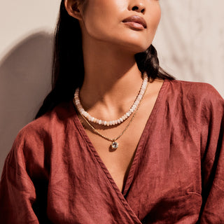 Moonstone Jade Beaded Necklace