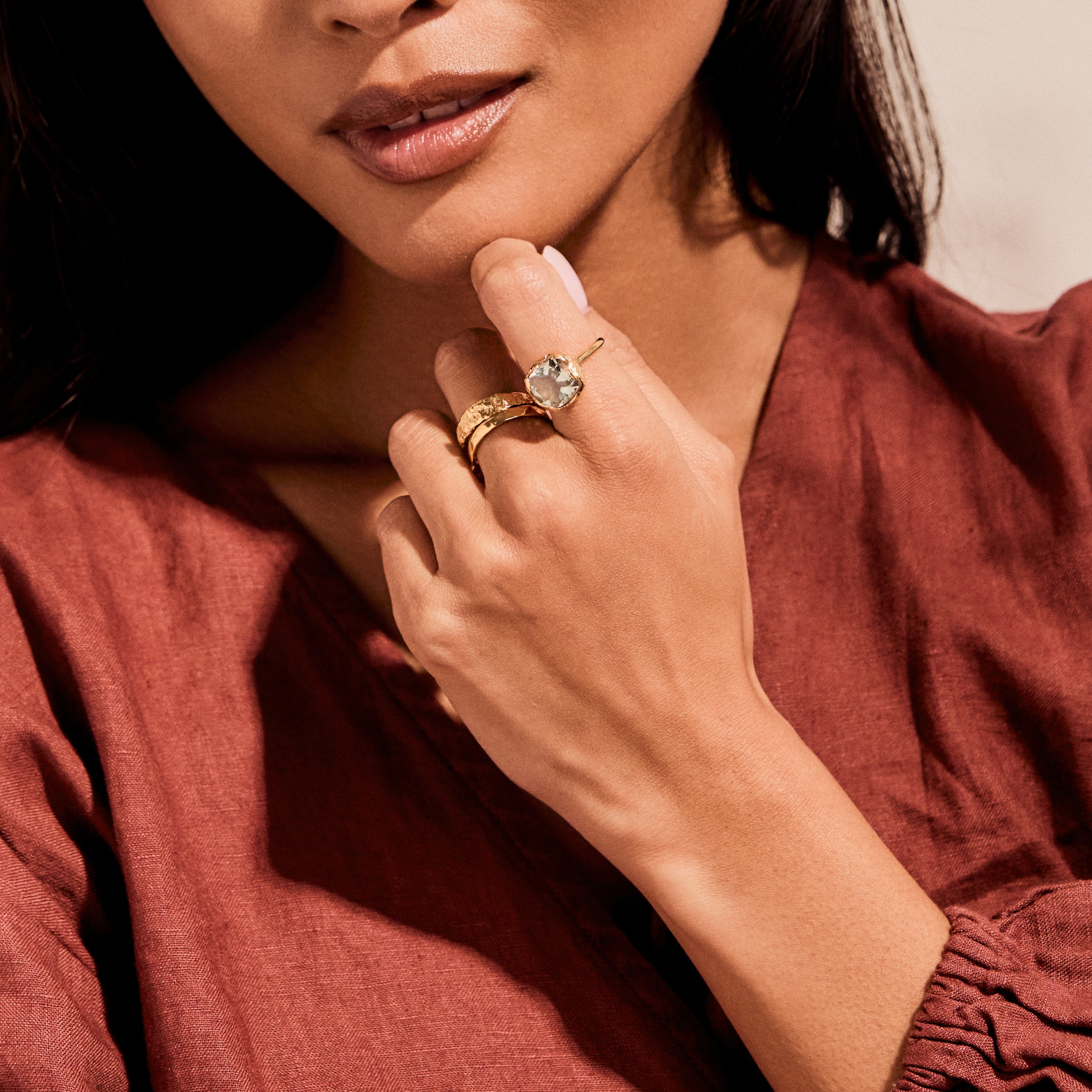 carrie elizabeth green amethyst statement ring