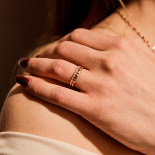 carrie elizabeth Diamond Heart Stacking Ring