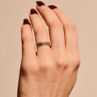 9k gold Diamond Heart Stacking Ring