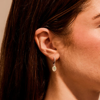 Carrie Elizabeth Ayla Opal Drop Hoop Earrings
