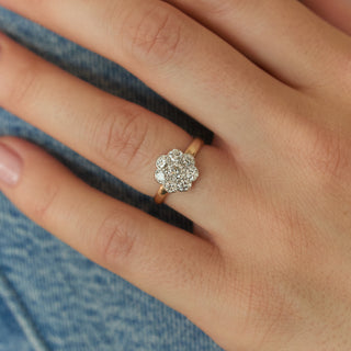 Vintage Diamond 9k Yellow Gold Ring- UK Size K 1/2