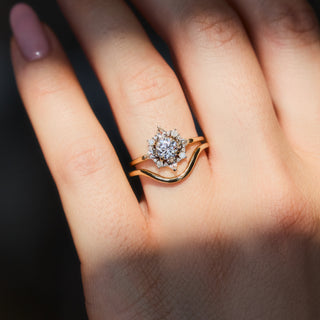 solid gold hugging ring