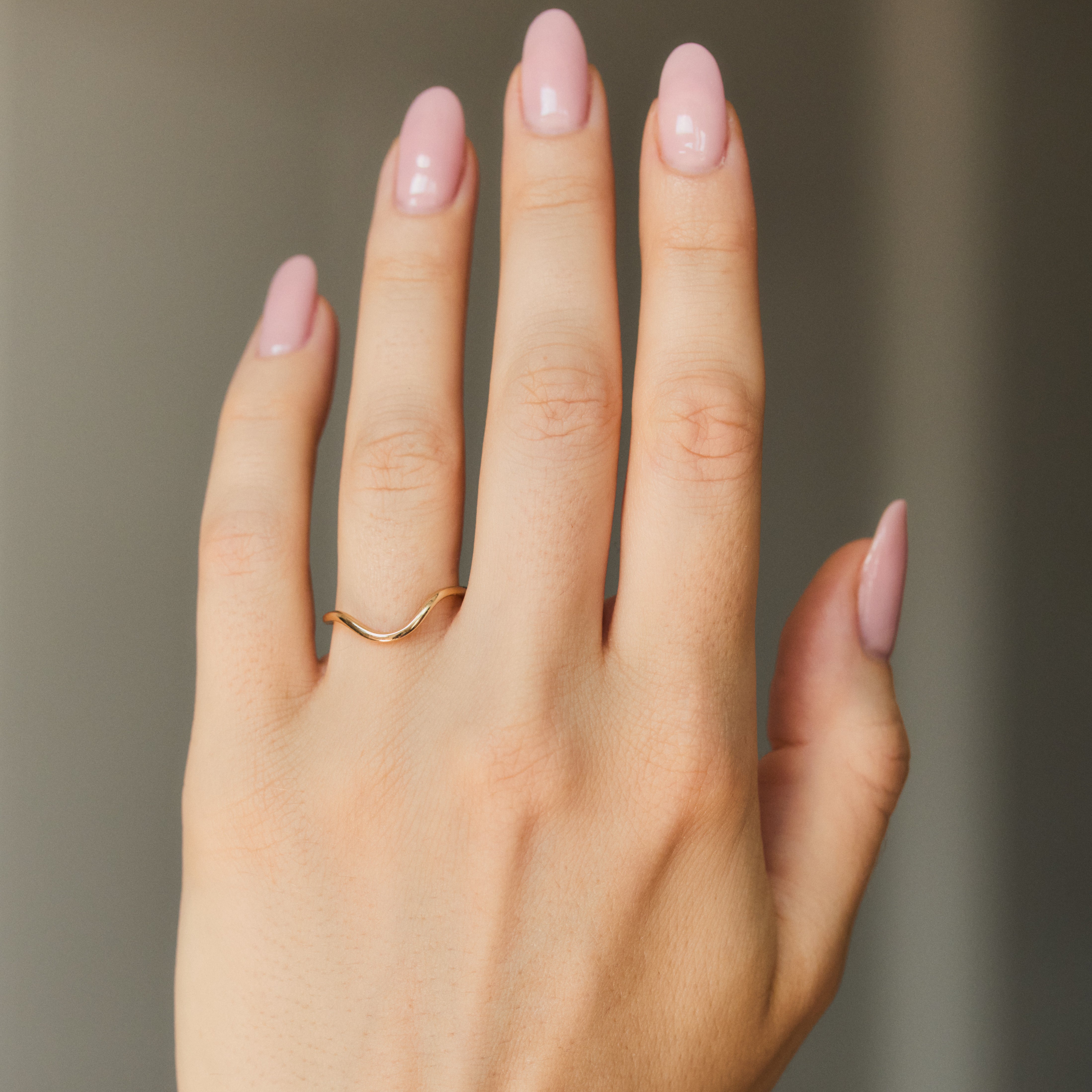 solid gold hugging wedding ring