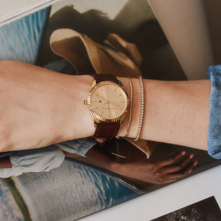 Sienna Luxe Embossed Leather Watch
