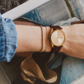 Sienna Luxe Embossed Leather Watch