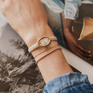Elodie Dainty Vintage Leather Watch