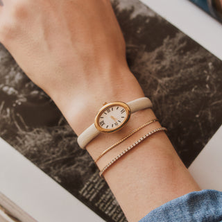 Elodie Dainty Vintage Leather Watch