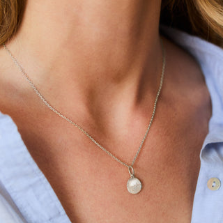 silver fingerprint pendant