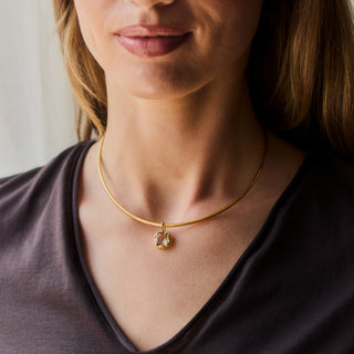 Gold torque necklace