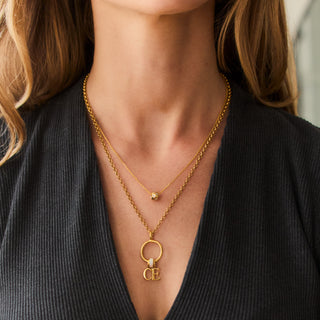 gold Molten Star Set Stacker Charm