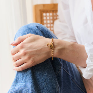 gold initial charm