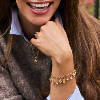 charm bracelet solid gold