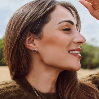carrie elizabeth Lydia Millen Evergreen Vintage Gemstone Earrings