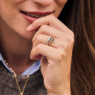 carrie elizabeth Lydia Millen Evergreen Vintage Gemstone Ring