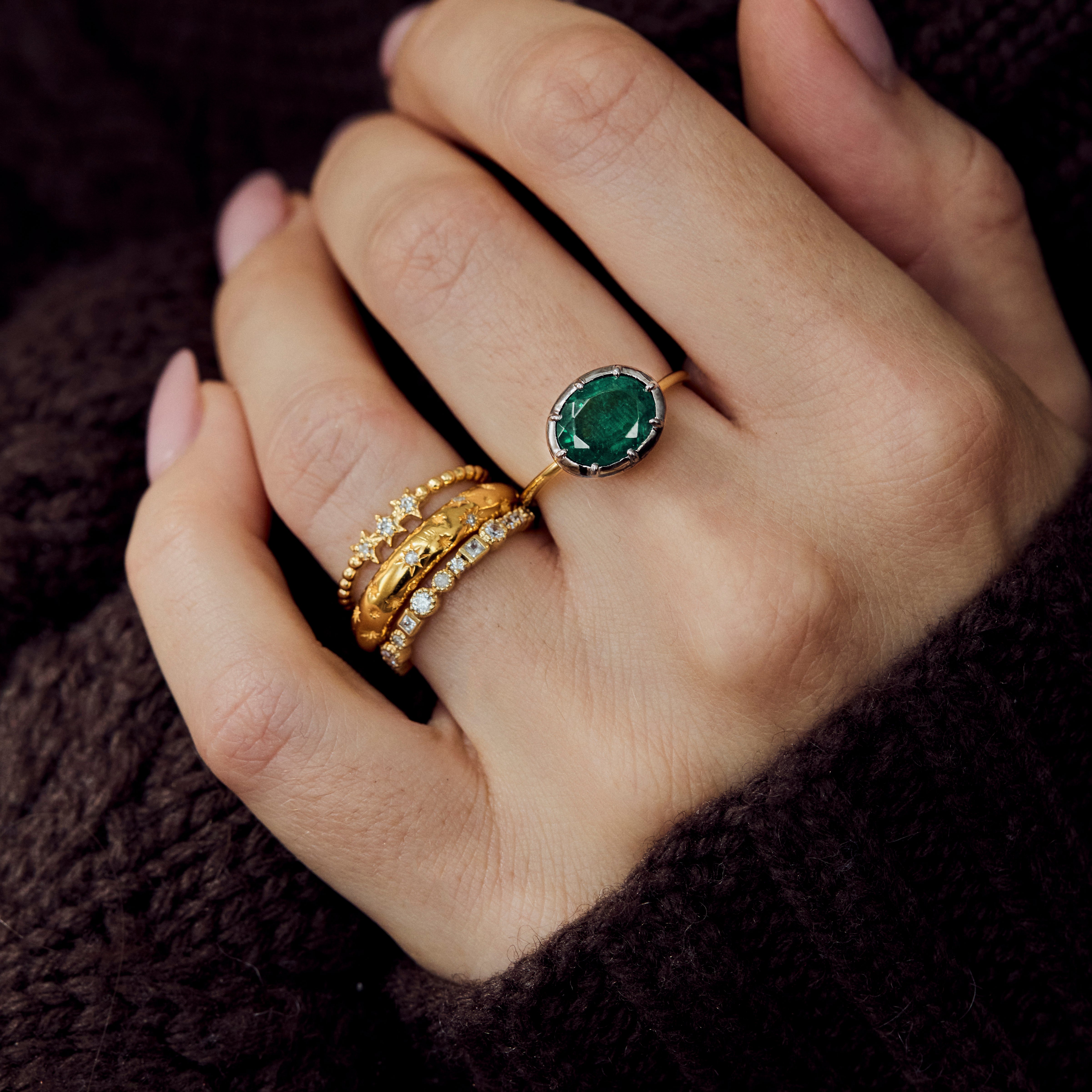 Rosanna Georgian Emerald Ring 