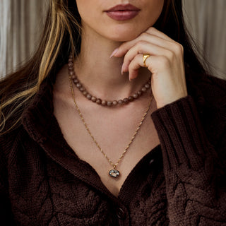 Mink Moonstone Jade Beaded Necklace