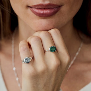 Quinn Engravable Signet Ring