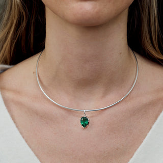 Georgian Emerald Pear Pendant
