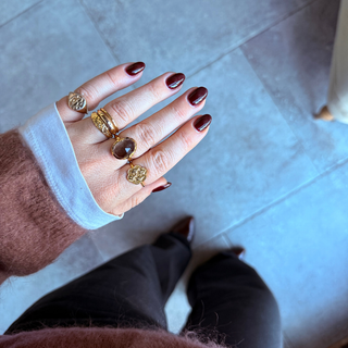 Smokey Quartz Molten Statement Ring