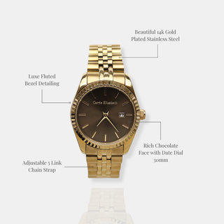Aurora Chocolate Luxe Link Watch 