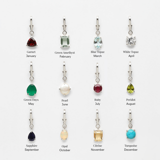 Carrie Elizabeth birthstone pendants