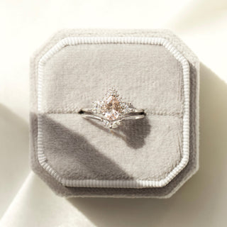 Penelope Morganite & Diamond Ring Set - UK Size M