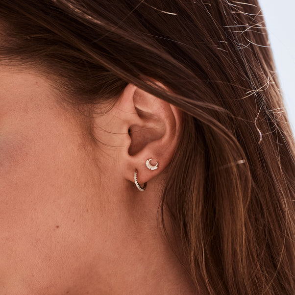 Celestial Moon Stud Earrings