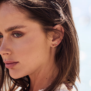 Celestial Moon Stud Earrings
