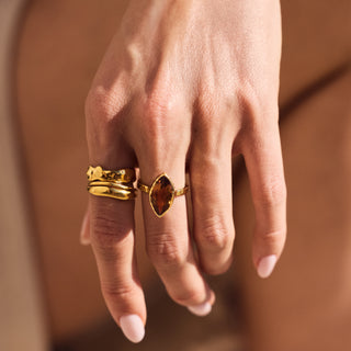 large statement quartz ring