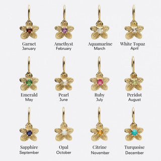 Birthstone Flower Charm