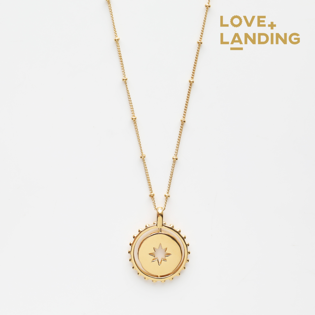 Necklace Set Spinner Locket 1928 Jewelry Sided Spinner Locket