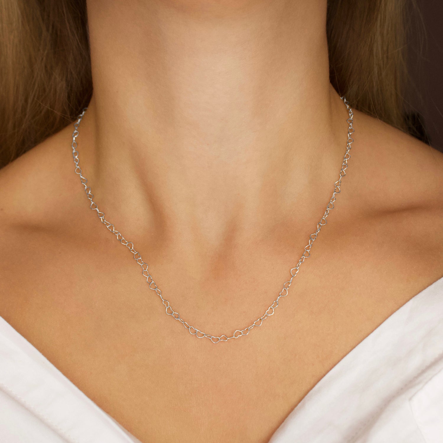 Dainty Heart Chain Necklace