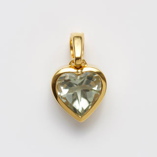 Garden Party Green Amethyst Heart Pendant