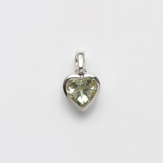 Carrie Elizabeth Green Amethyst Heart Charm in Sterling Silver