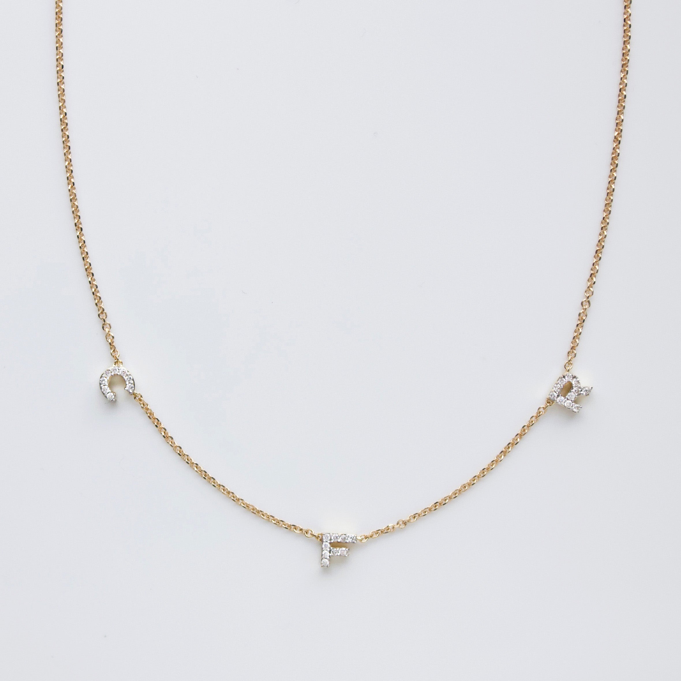 Custom Made Diamond Initial Necklace – Carrie Elizabeth