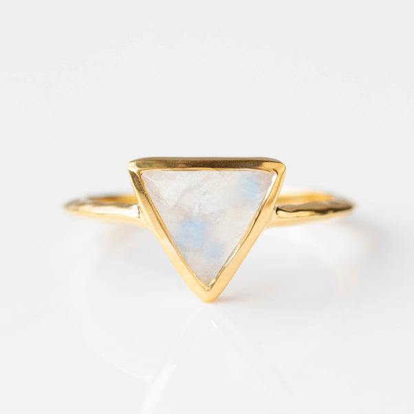 Farrah Moonstone Triangle Ring